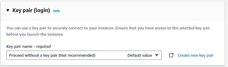 EC2 Keypair settings